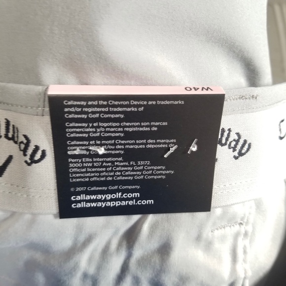 NWT Callaway Men's Stretch Cargo Shorts in Griffin Gray - Picture 8 of 10